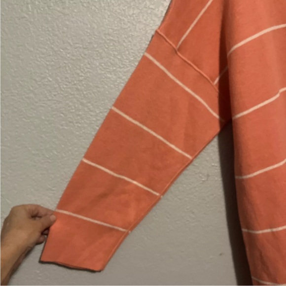 J.Jill Petite Reversible Grape Fruit Striped Mock Neck  Tunic Sweater Plus Sz 2X - Picture 2 of 9